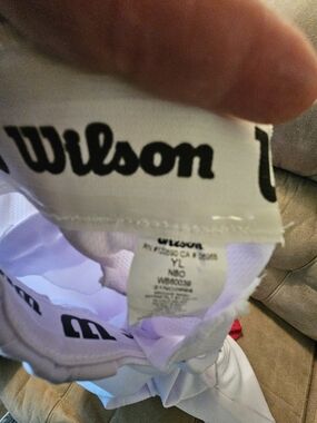 Youth LARGE WHITE WILSON BASEBALL PANTS